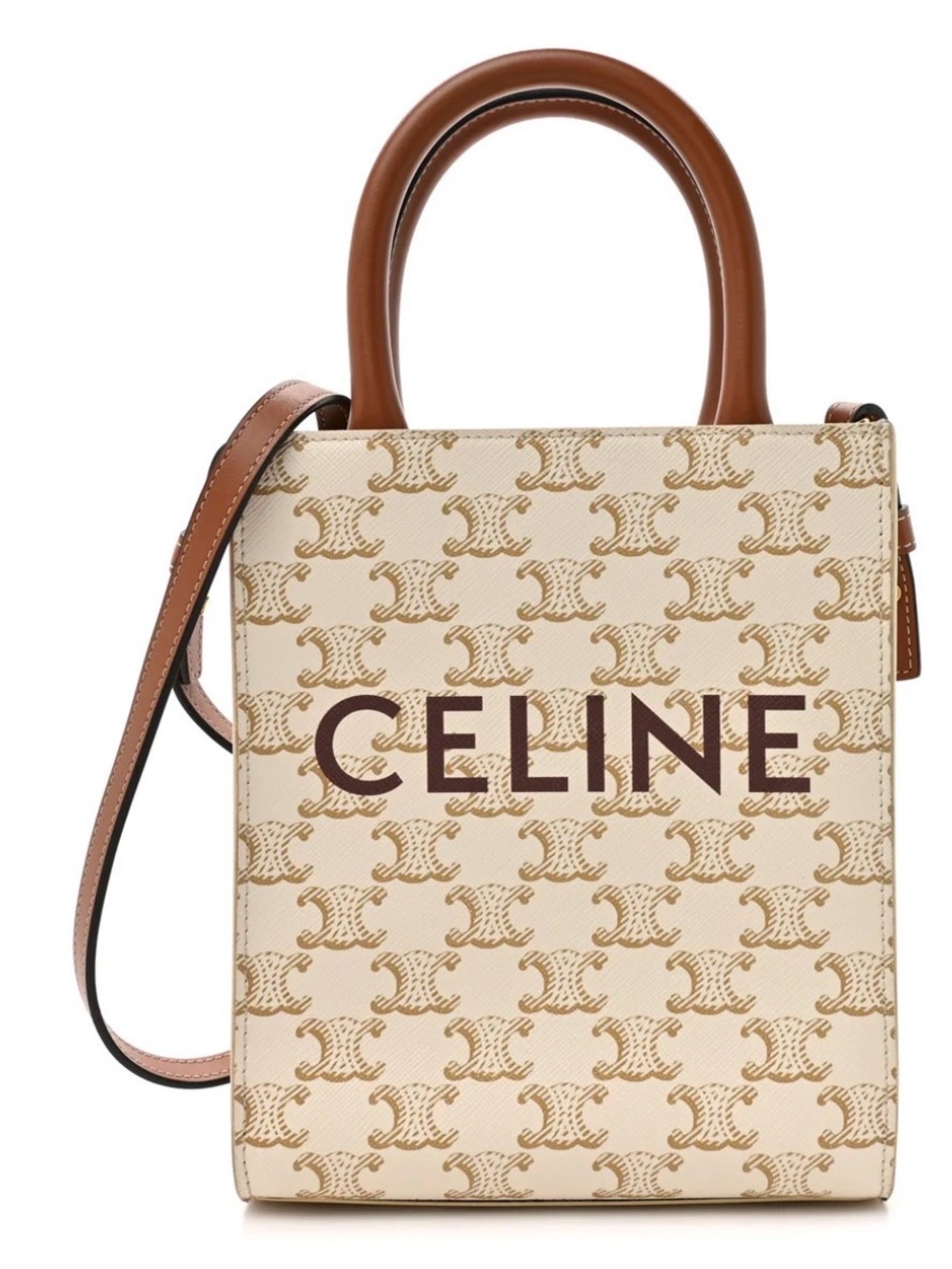 Celine Small Triomphe Canvas Top-Handle Bag